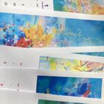 ガッシュ画会展、手書きカレンダー、印刷カレンダー